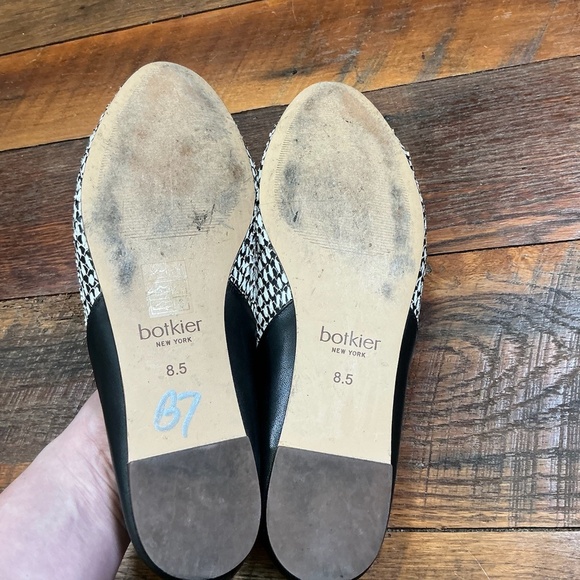 Botkier New York Britt Python Embossed Leather Flats Black White 8.5M - Picture 11 of 11